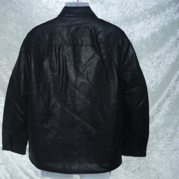 Men's Trucker Jacket Levi's Faux Leather Sherpa Lined size M NEW - Picture 7 of 8